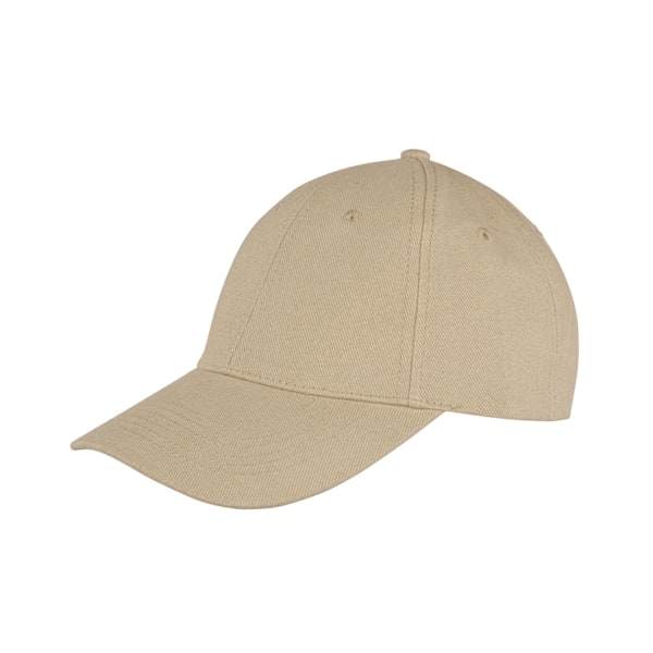 Result Headwear Memphis 6 Panel Borstad Bomull Låg Profil Bas Khaki One Size