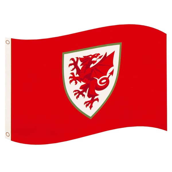 FA Wales Crest Flag One Size Röd Red One Size