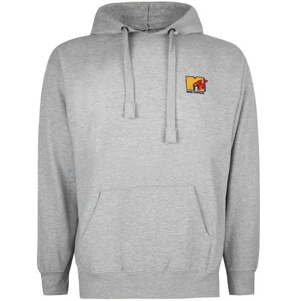 MTV Herr Logo Hoodie L Grå Marl Grey Marl L