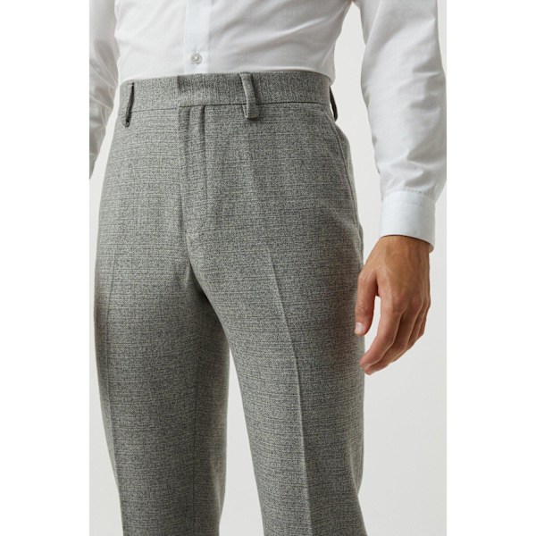 Burton Herr Tweed Crosshatch Slim Kostymbyxor 34R Grå Grey 34R