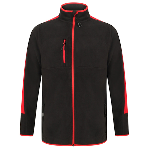 Finden And Hales Unisex Vuxen Micro Fleece Jacka S Svart/Röd Black/Red S