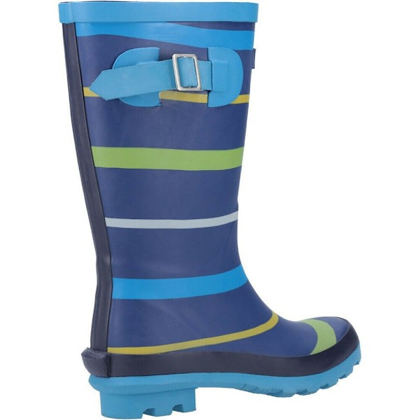 Cotswold Boys Stripe Wellington Boot 5 UK Blå/Grön/Gul Blue/Green/Yellow 5 UK