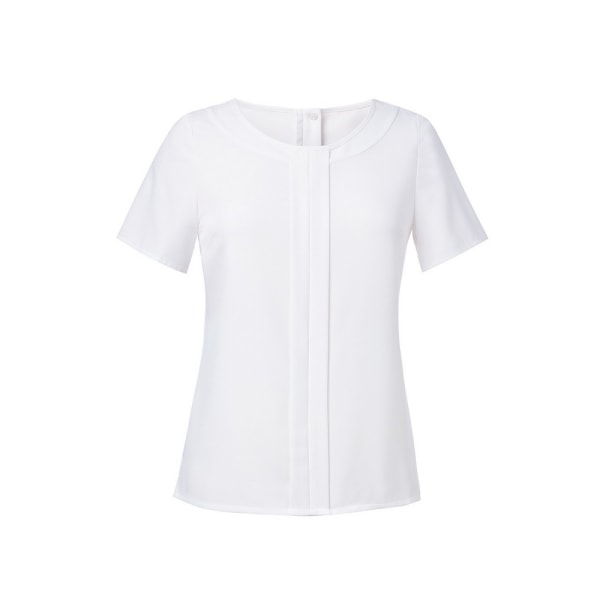 Brook Taverner Dam/Dam Felina kortärmad skjorta 26 UK W White 26 UK