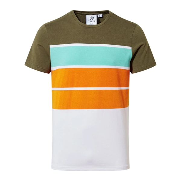 TOG24 Whitwick Randig T-shirt för Herrar Storlek L Khaki Khaki L