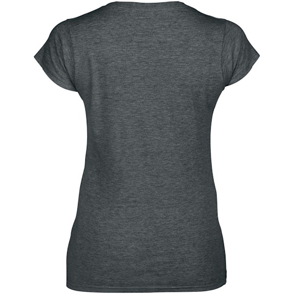 Gildan Ladies Soft Style Short Sleeve V-Neck T-Shirt 2XL Dark H Dark Heather 2XL