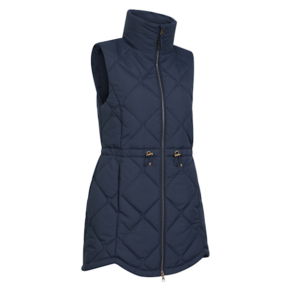 Mountain Warehouse Dam/Dam Rye Quiltad Lång Väst Navy 14 UK