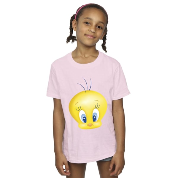 Looney Tunes Flickor Tweety Ansikte Bomull T-shirt 3-4 År Baby Rosa Baby Pink 3-4 Years