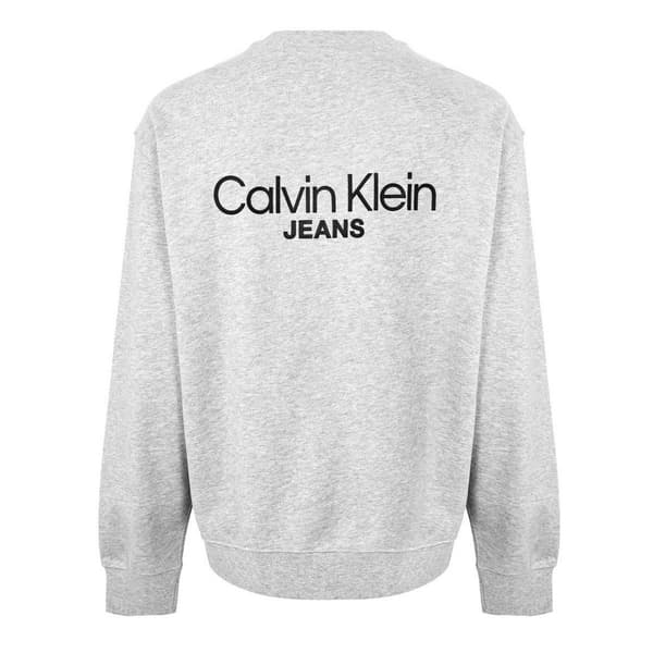 Calvin Klein Herr Tröja Rundhals Regular XL Heather Grey Heather Grey XL