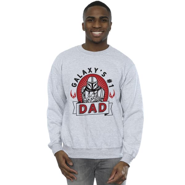 Star Wars Mandalorian Herr Galaxy Dad Sweatshirt M Marinblå Navy Blue M