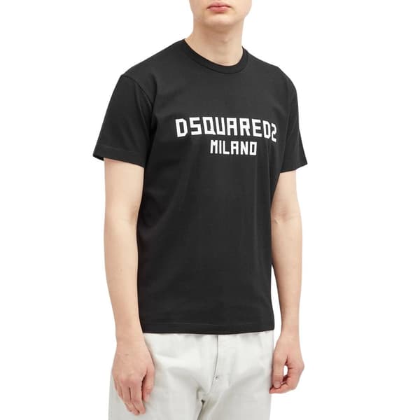 DSquared2 Herr Milano T-shirt i bomull M Svart Black M