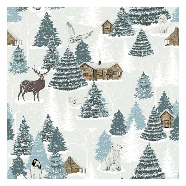 Furn Arcticus Arctic Animals Påslakanset Dubbel Blå Blue Double