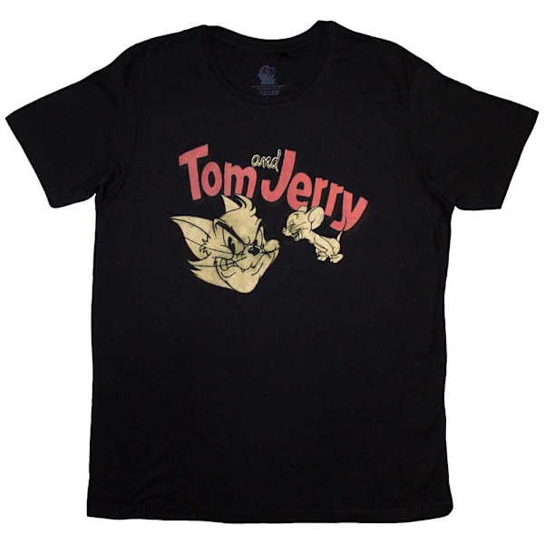 Tom & Jerry Unisex Retro T-Shirt för Vuxna XXL Svart Black XXL