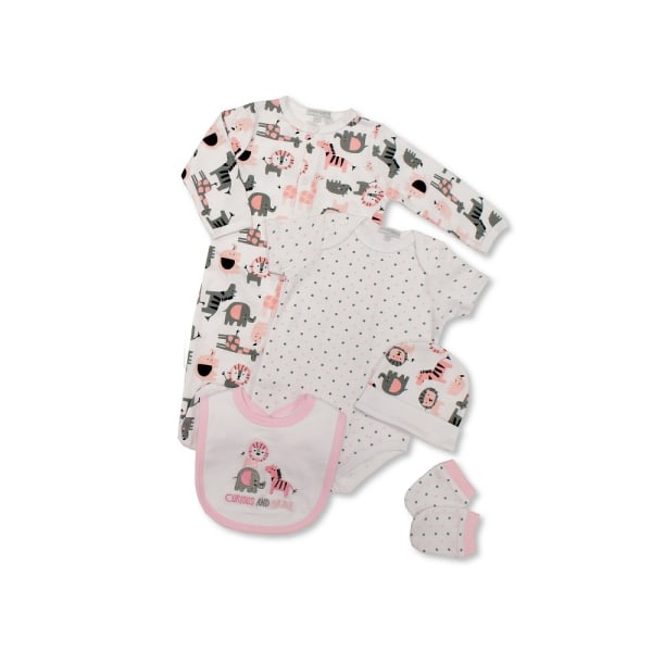 Nursery Time Baby Curious And Brave Presentset (5 delar) Nyfödd Pink/Grey Newborn