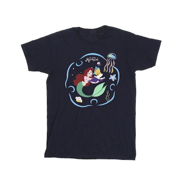 Disney Herr The Little Mermaid Läser En Bok T-Shirt XL Marinblå B Navy Blue XL