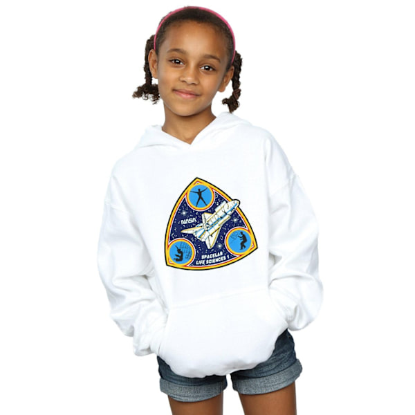 NASA Girls Classic Spacelab Life Science Hoodie 12-13 år Vit White 12-13 Years