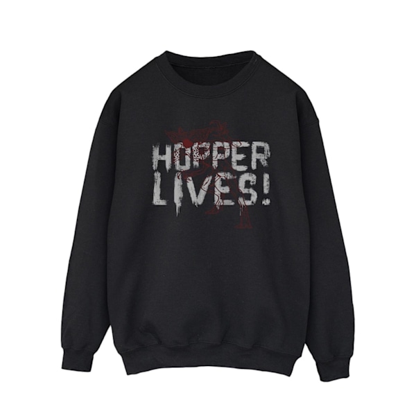 Netflix Mens Stranger Things Hoppers Live Sweatshirt S Svart Black S