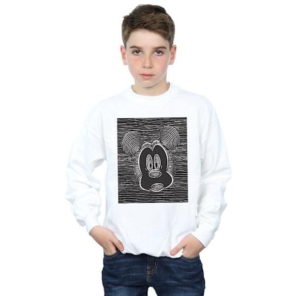 Disney Boys Mickey Mouse Magic Eye Sweatshirt 7-8 år Vit White 7-8 Years