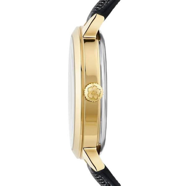 Ted Baker Dam/Dam Lilabel Läderrem Analog Klocka På Gold/Black One Size