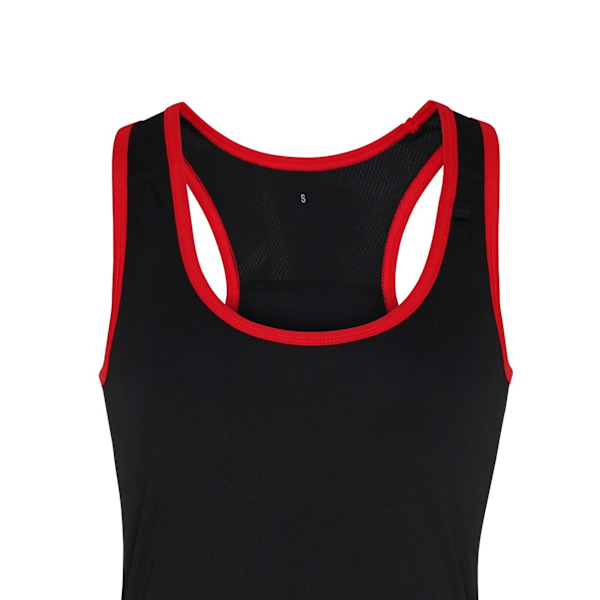 Tri Dri Dam/Kvinnor Panelad Fitness Sleeveless Vest S Svart Black / Red S