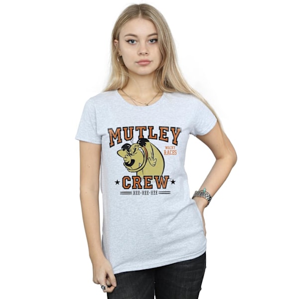 Wacky Races Dam/Dam Mutley Crew Bomull T-shirt S Sports G Sports Grey S