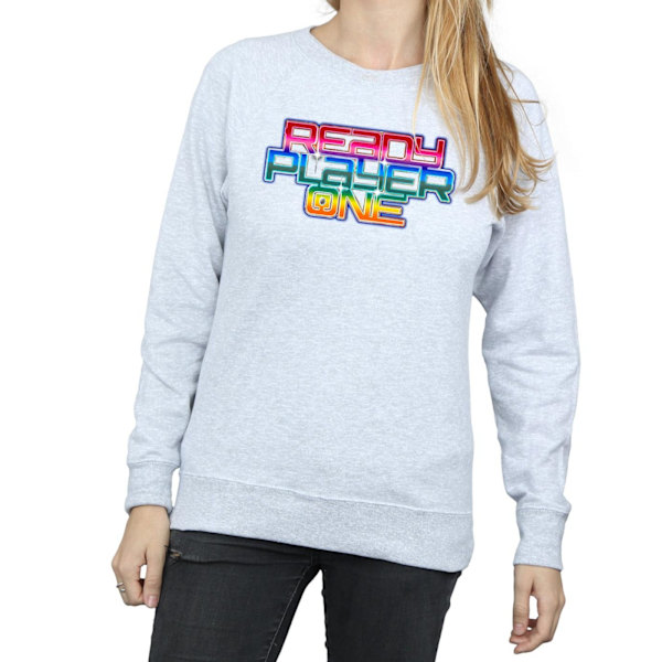 Ready Player One Dam/Dam Rainbow Logo Sweatshirt XXL Värme Heather Grey XXL