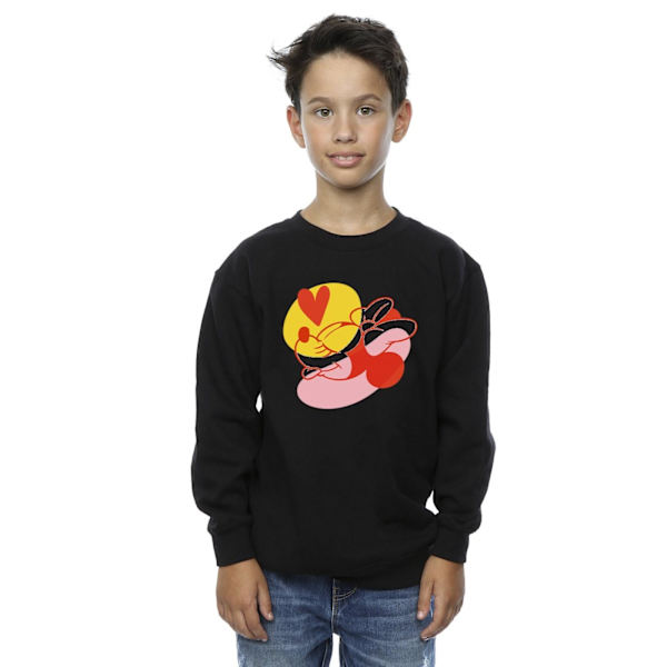 Disney Boys Minnie Mouse Tongue Heart Sweatshirt 12-13 år Bl Black 12-13 Years