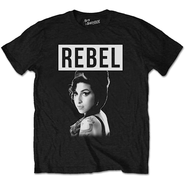 Amy Winehouse Unisex Rebel T-shirt L Svart Black L