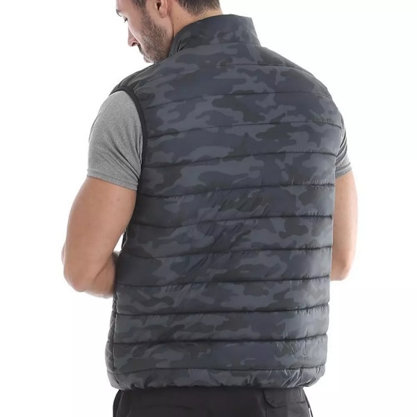 Lee Cooper Herr Camo Vadderad Väst XL Svart Black XL