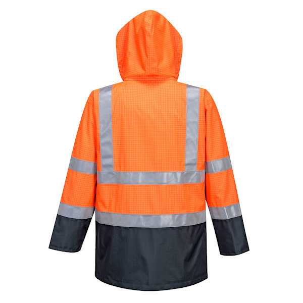 Portwest Bizflame Regn Hi-Vis Säkerhetsjacka XXL Orange/Marin Orange/Navy XXL