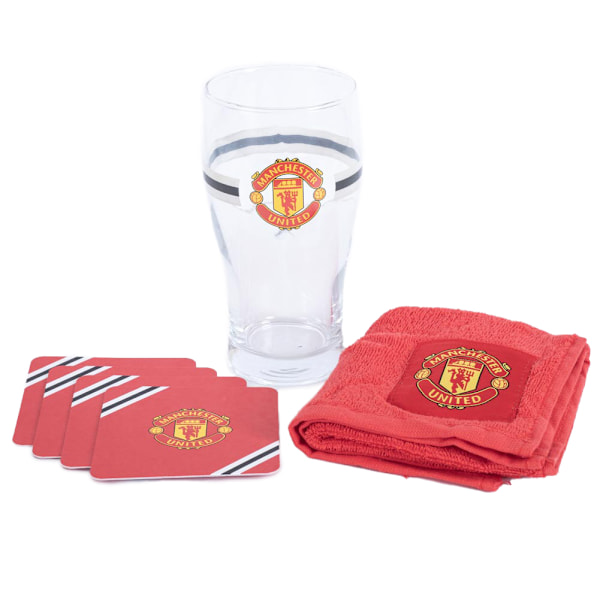 Manchester United FC Core Stripe Mini Bar Set Storlek One Red/Whit Red/White One Size