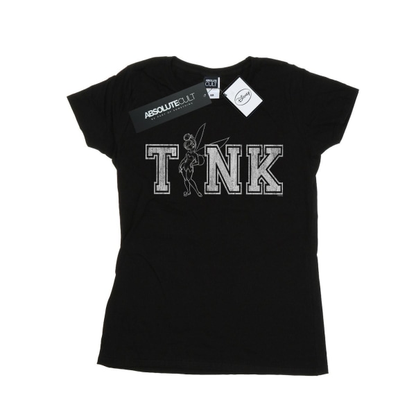 Disney Tinker Bell Collegiate Tinker Cotton T-shirt för kvinnor/damer Black S