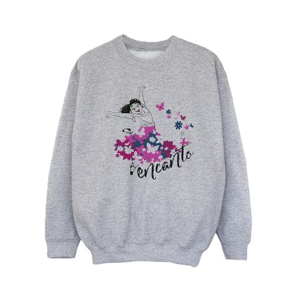 Disney Girls Encanto Mirabel Blomm Sweatshirt 9-11 År Sport Sports Grey 9-11 Years
