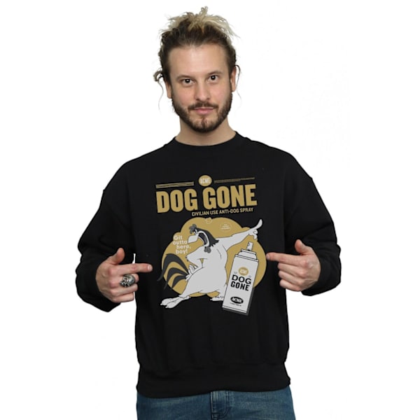 Looney Tunes Mens Dog Gone Foghorn Leghorn Sweatshirt S Svart Black S