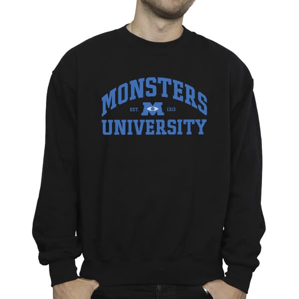 Disney Herr Monsters University Logotyp Sweatshirt S Svart Black S