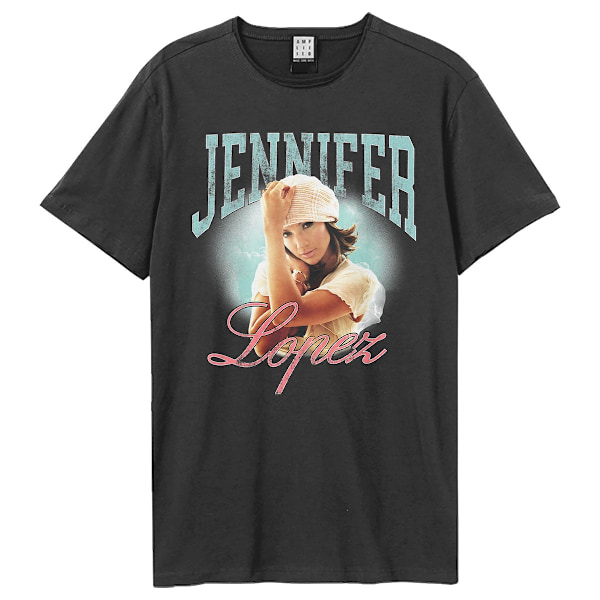 Amplified Unisex Vuxen Jennifer Lopez T-shirt XS Kol Charcoal XS