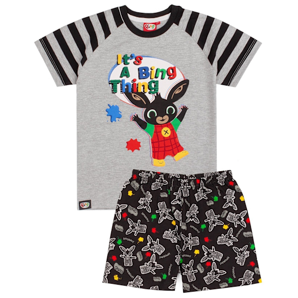 Bing Bunny Boys Its A Bing Thing Kort Pyjamas Set 18-24 Månader Grey/Black 18-24 Months