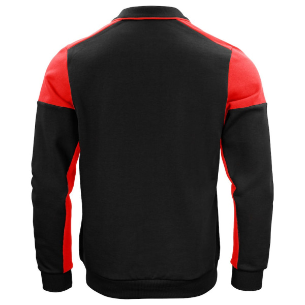 Printer Unisex Adult Prime Two Tone Polo Sweatshirt XL Black/Re Black/Red XL