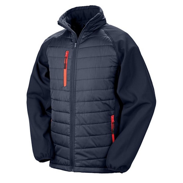 Result Unisex Vuxen Kompass Softshell Vadderad Jacka XL Marinblå/Röd Navy/Red XL