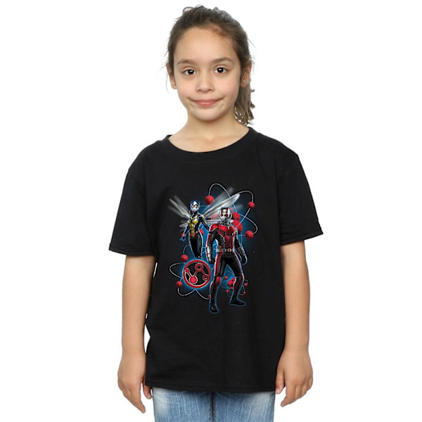 Ant-Man och The Wasp flickor partikel pose bomull T-shirt 5-6 år Black 5-6 Years