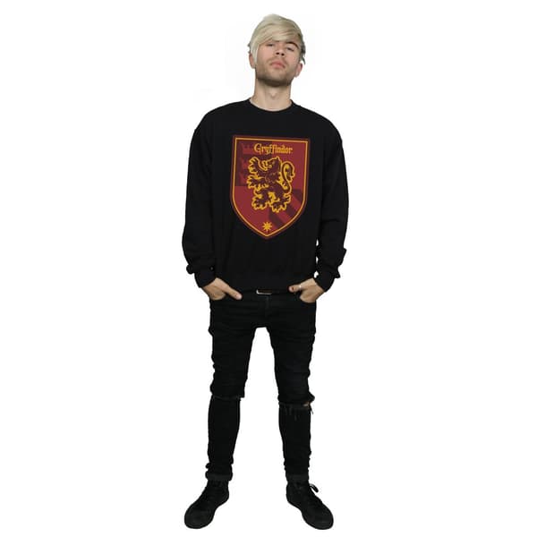 Harry Potter Herr Gryffindor Crest Flat Sweatshirt M Svart Black M