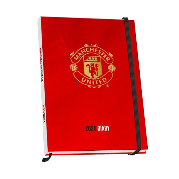 Manchester United FC 2025 Crest A5 Dagbok En Storlek Röd/Guld Red/Gold One Size