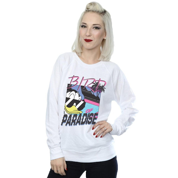 Disney Dam/Kvinnor Kalle Anka Paradise Sweatshirt M White M
