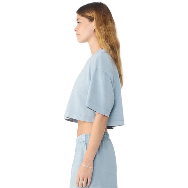 Bella + Canvas Dam Oversized Crop T-shirt L Light Washed Denim L