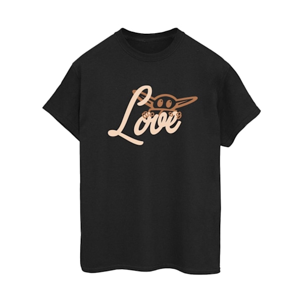 Star Wars Dam/Damer Grogu Love Bomull Boyfriend T-shirt XXL Black XXL