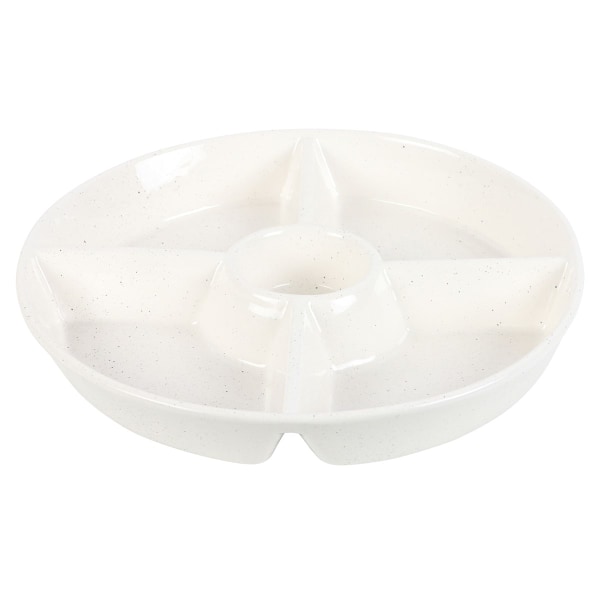 Something Different Chip & Dip Spöke Forma Snack Skål En Storlek White/Black/Orange One Size