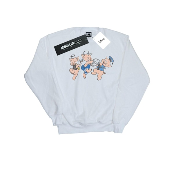 Disney Dam/Damer Tre Små Grisar Har Roligt Sweatshirt M White M