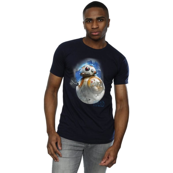 Star Wars: The Last Jedi Mens BB-8 T-shirt i borstad bomull XL Na Navy Blue XL