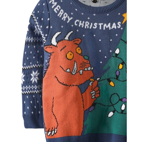 The Gruffalo Boys Stickad Jultröja 18-24 Månader Blå Blue 18-24 Months