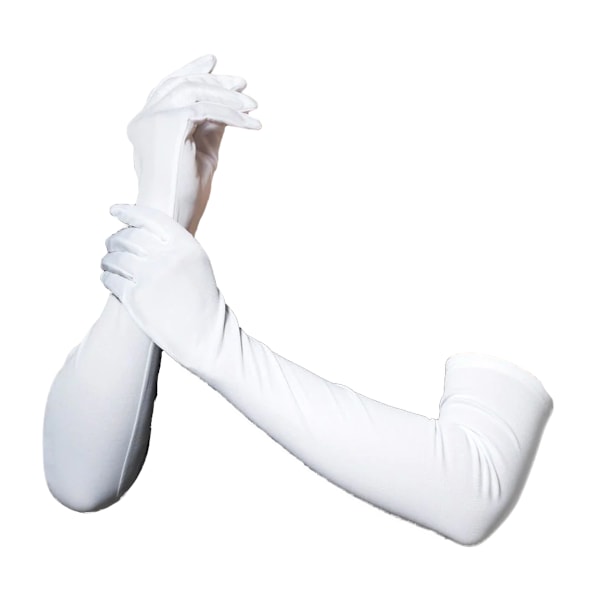 Smiffys Dam/Kvinnor Långa Enkla Handskar One Size Vit White One Size