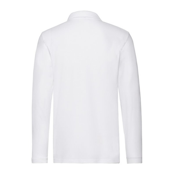 Fruit of the Loom Herr Pique Långärmad Polotröja M Vit White M